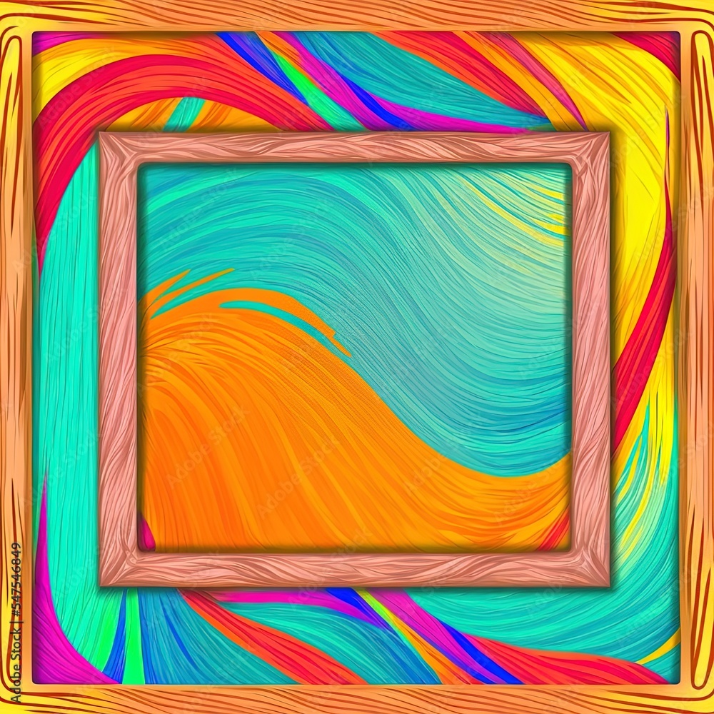 Poster textured frame background illustration, abstract multicolored texture backdrop