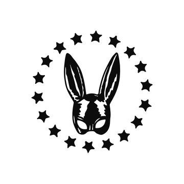 vector illustration of a rabbit mask