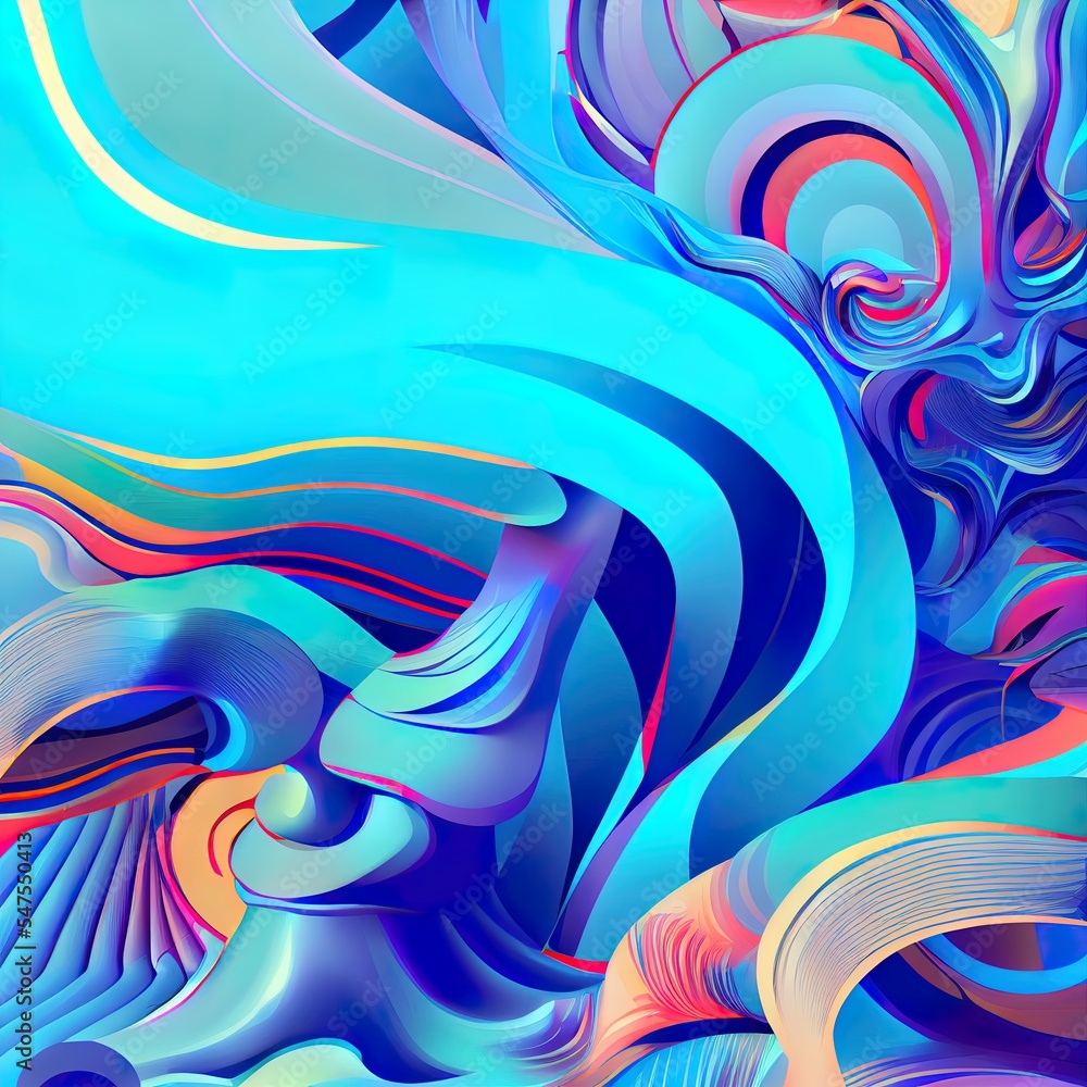 Poster cyjan abstract background image