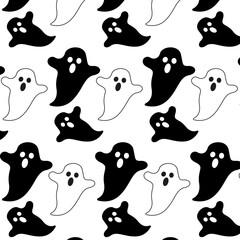 ghost black and white pattern background