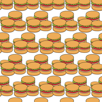 most favorite food burger pattern background