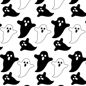 ghost black and white pattern background