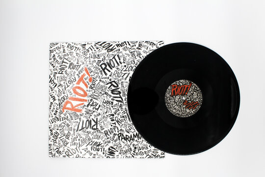 Punk rock band, Paramore music album on vinyl record LP disc. Titled: Riot! Taken July 2, 2022 in Miami, FL