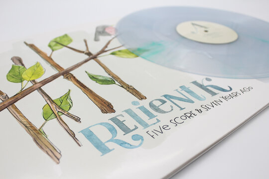  Five Score and Seven Years Ago 10th Anniversary music album on LP vinyl record disc from the Christian band, Relient K. Album cover Taken July 2, 2022 in Miami, FL