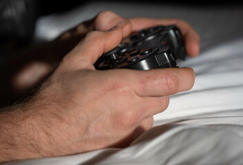 holding game controller in hands close up © Stock fresh 