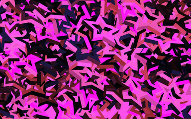 Dark Purple, Pink vector layout with bright stars.