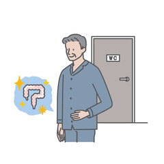 便秘症を改善したシニア男性（下腹部の張りがなくなり、気分爽快）