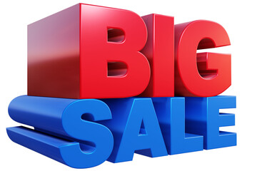 3d render of a sale sign on white background
