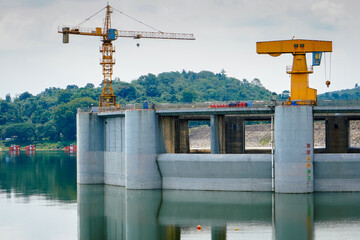 Jatiluhur, the Largest Dam in Indonesia. Multi-Purpose Embankment Dam on The Citarum River with...