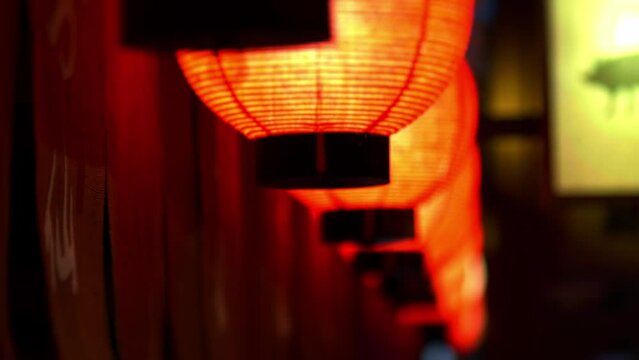 歓楽街のインサート等に最適な赤ちょうちん