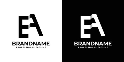 Letter EA or AE Monogram Logo, suitable for any business with EA or AE initials. - obrazy, fototapety, plakaty