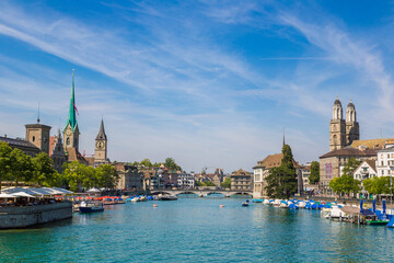 Historical part of Zurich, Switzerland