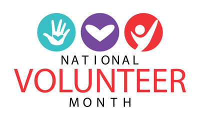 Vector illustration on the theme of National Volunteer month observed each year during december