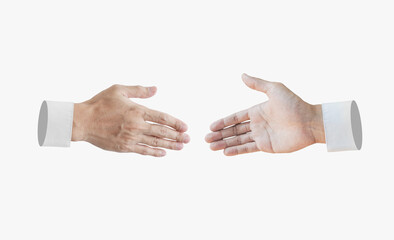 Hands, isolated on white backgrounds