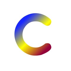 alphabet character in gradient color