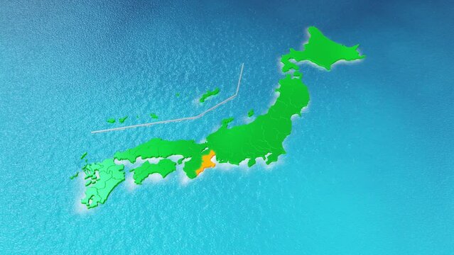 ポップな日本地図 24_三重県 都道府県名の文字あり／無し