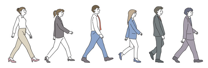 人物おしゃれイラスト素材	