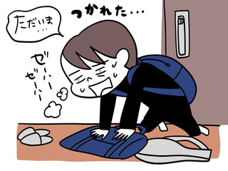 部活が大変すぎて疲労困憊の学生
