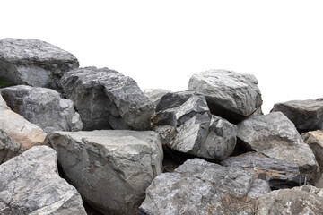 stack of rock isolated on white background