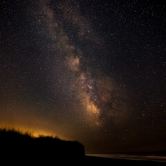 Fototapeta na wymiar Gold Beach Milky Way
