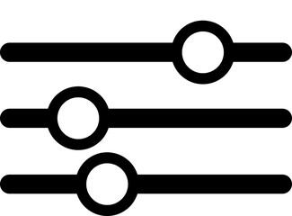 Search preferences or control filter sliders line art vector icon for apps and websites.eps