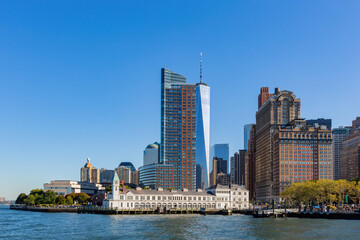 Sunny view of the New York City skyline