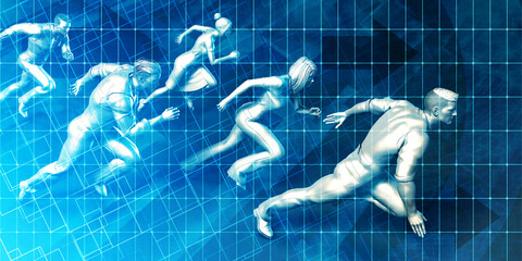 Business People Racing