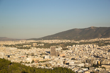 Beautiful view of Athens landscape, Greece