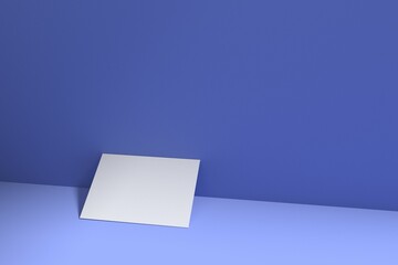 mockup card name 3d render scene 