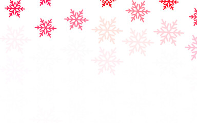 Light Red vector texture with colored snowflakes, stars.