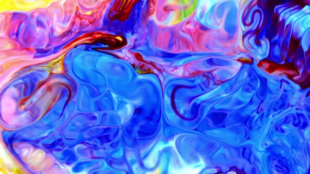 Abstract Colorful Color Paint Ink Explode Diffusion Psychedelic Blast Movement