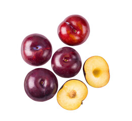 Cherry plum isolated on transparent png