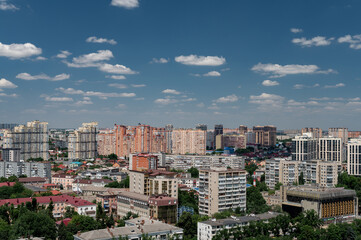 Krasnodar City Skyline view across downtown on a sunny day