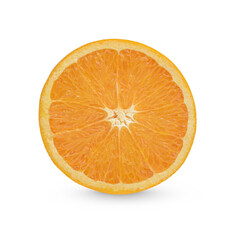 Fresh orange sliced  isolated on transparent background (.PNG)