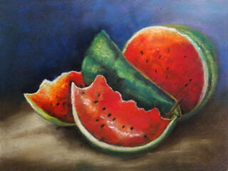 Watermelon artwork for healthy eating