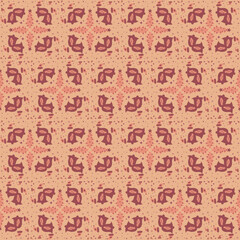 Bell Holly Berry Christmas Tree Star Seamless Pattern Background Garden Nature Winter Art