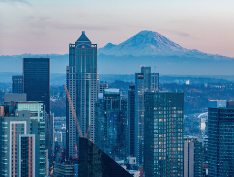 Seattle Space Needle Aerial
