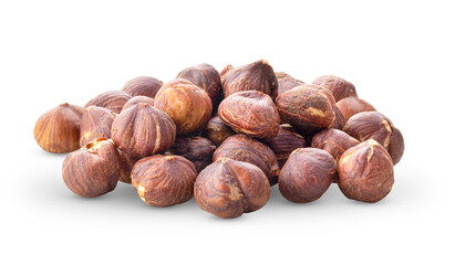 Hazelnuts isolated on transparent png