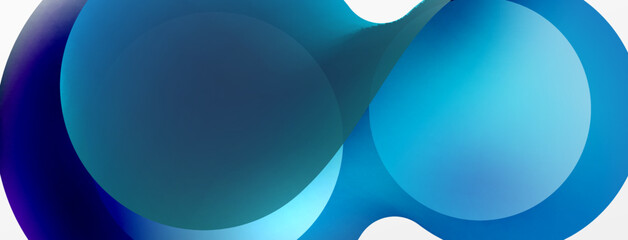 Fluid abstract background, round shapes and circle flowing design for wallpaper, banner, background or landing