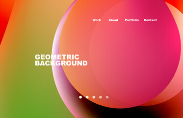 Abstract liquid background for your landing page design. Web page for website or mobile app wallpaper