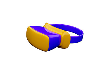 VR glasses in cartoon style 3d render.
