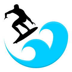 surfing icon logo