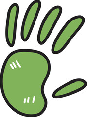 Hand Drawn handprint illustration