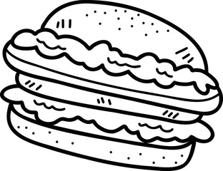 Hand Drawn hamburger illustration