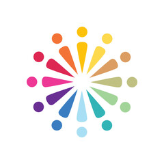 Colorful Logo Design Vector illustration Technology app symbol emblem