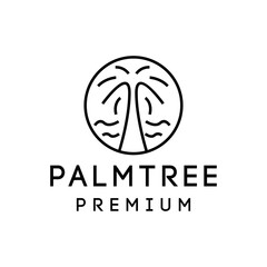 Palm Tree Logo Design Vector illustration Natural Plant symbol emblem