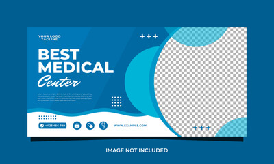Best medical center horizontal banner template design