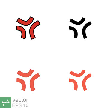 Anger Symbol Icon Set Simple Glyph Stock Vector (Royalty Free) 1923309479 |  Shutterstock