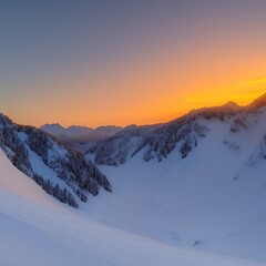 sunrise in the mountains