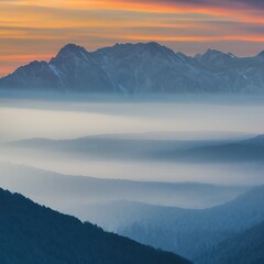 sunrise in the mountains